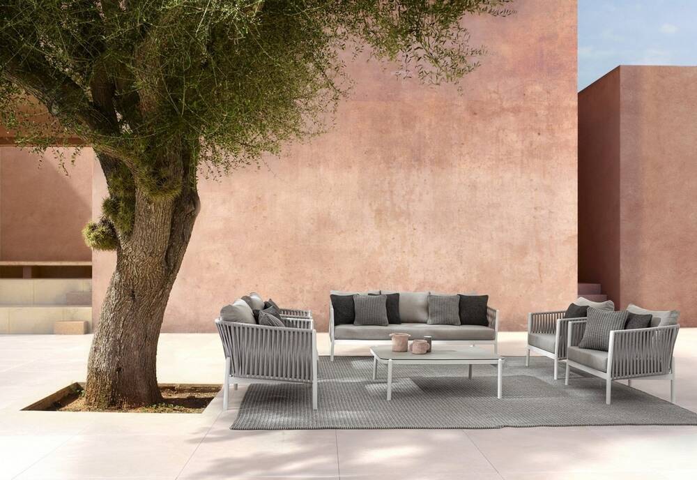 Loungesofa Florencia weiß grau