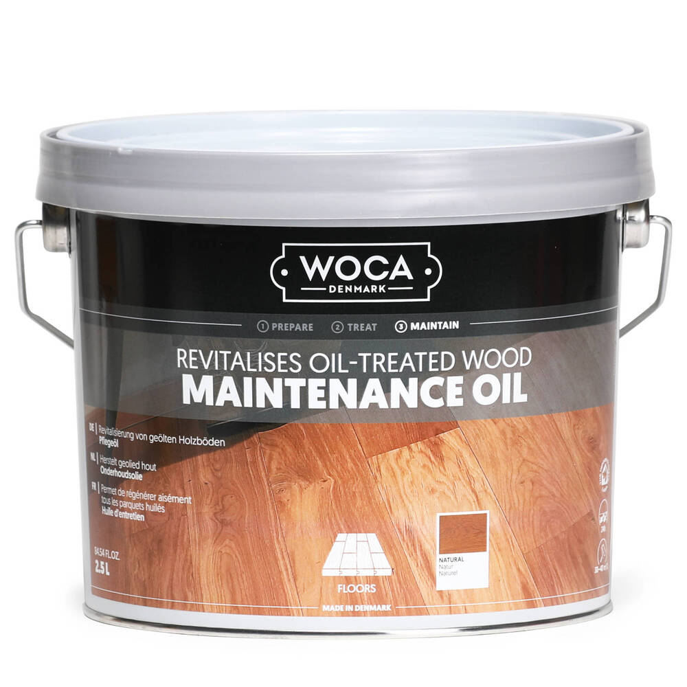 Woca, Maintenance Oil , Natur, 2,5ltr, Reicht für ca. 30-40 m2/l, (VE4)