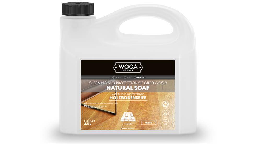 Woca, Natural Soap, Weiß, 2,5ltr, Reicht für ca. 320-400 m2/l, (VE4)