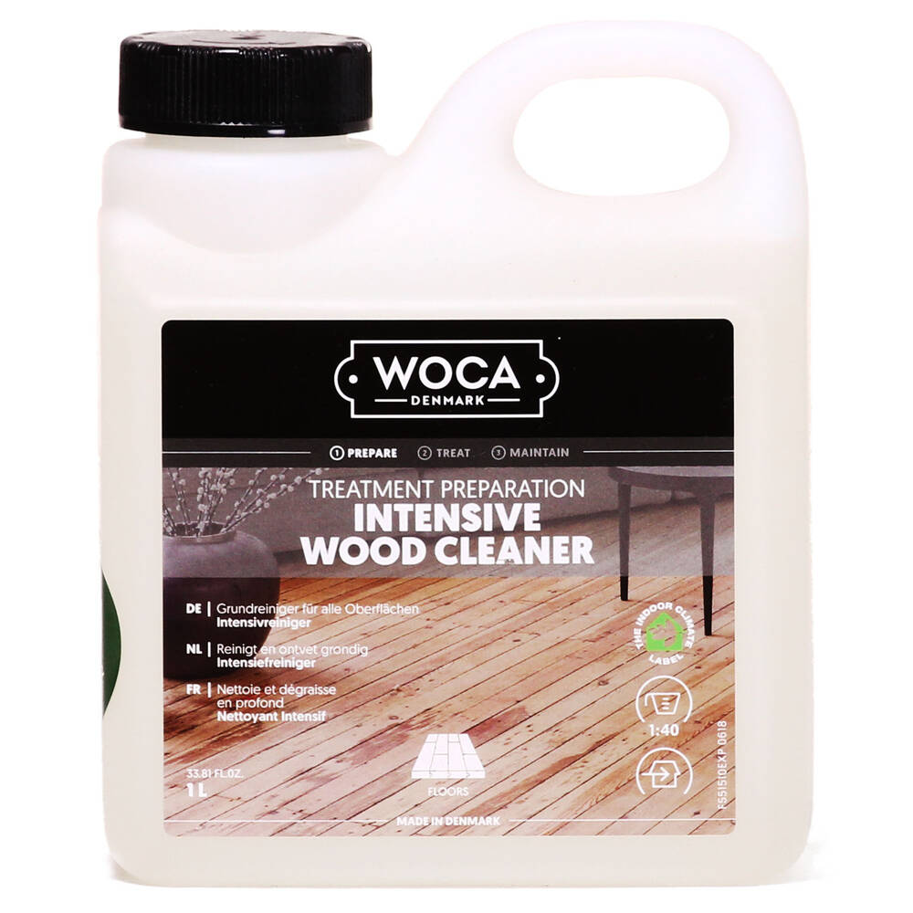 Woca, Intensive Wood Cleaner, 1,0ltr, Reicht für ca. 200-300 m2/l, (VE6)