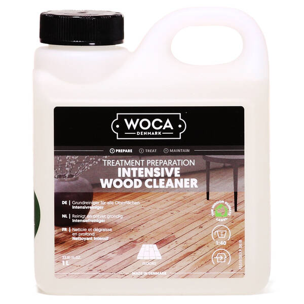 Woca, Intensive Wood Cleaner, 1,0ltr, Reicht für ca. 200-300 m2/l, (VE6)