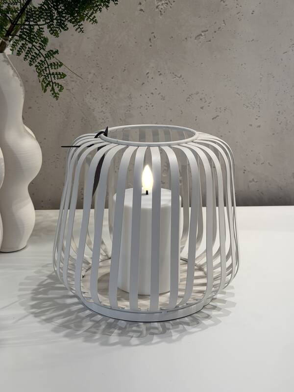 Wholesaler Solar Laterne Cottage Metal white, 21x21x17,5 cm