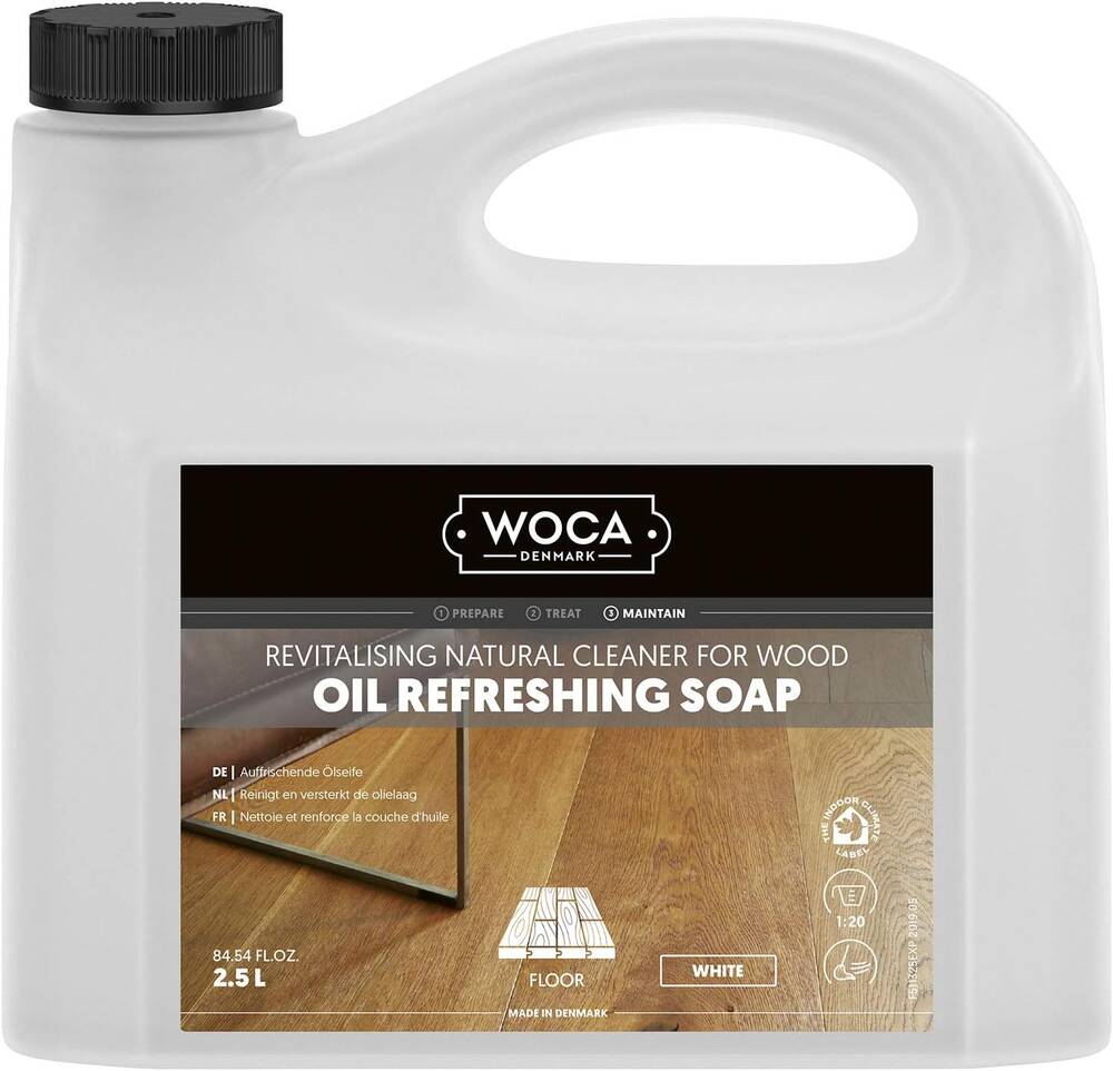 Woca, Oil Refreshing Soap, Weiß, 2,5ltr, Reicht für ca. 150-200 m2/l, (VE4)