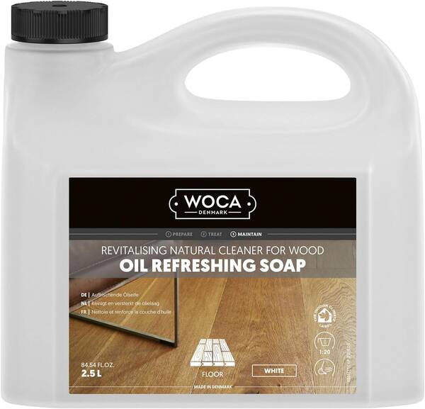 Woca, Oil Refreshing Soap, Weiß, 2,5ltr, Reicht für ca. 150-200 m2/l, (VE4)