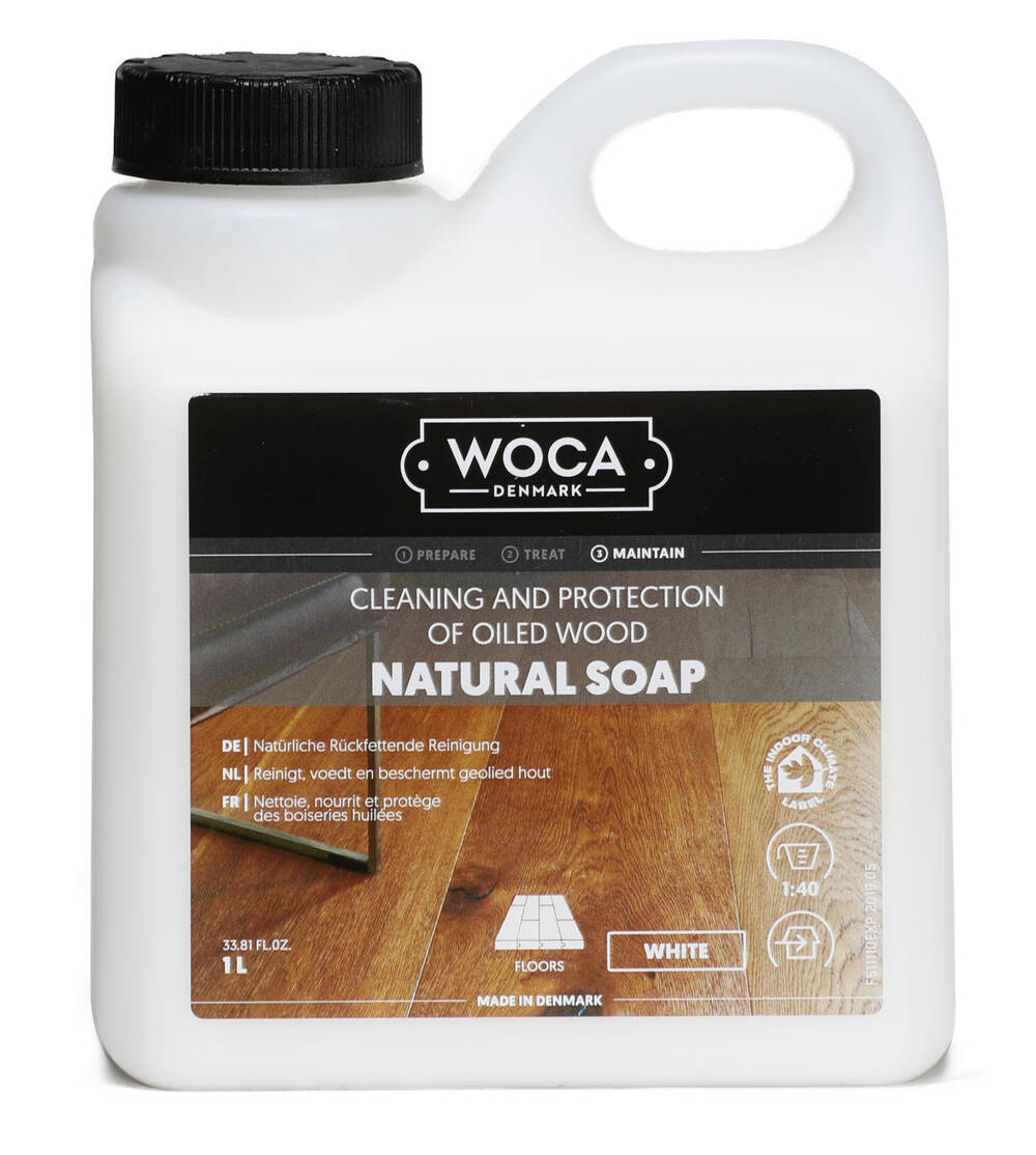 Woca, Natural Soap, Weiß, 1,0ltr, Reicht für ca. 320-400 m2/l, (VE6)