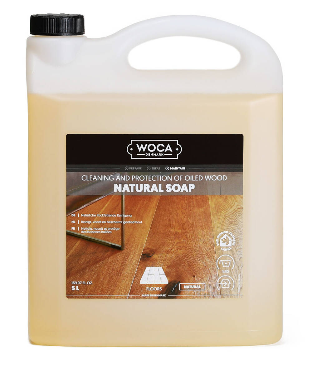 Woca, Natural Soap, Natur, 5,0ltr, Reicht für ca. 320-400 m2/l, (VE4)